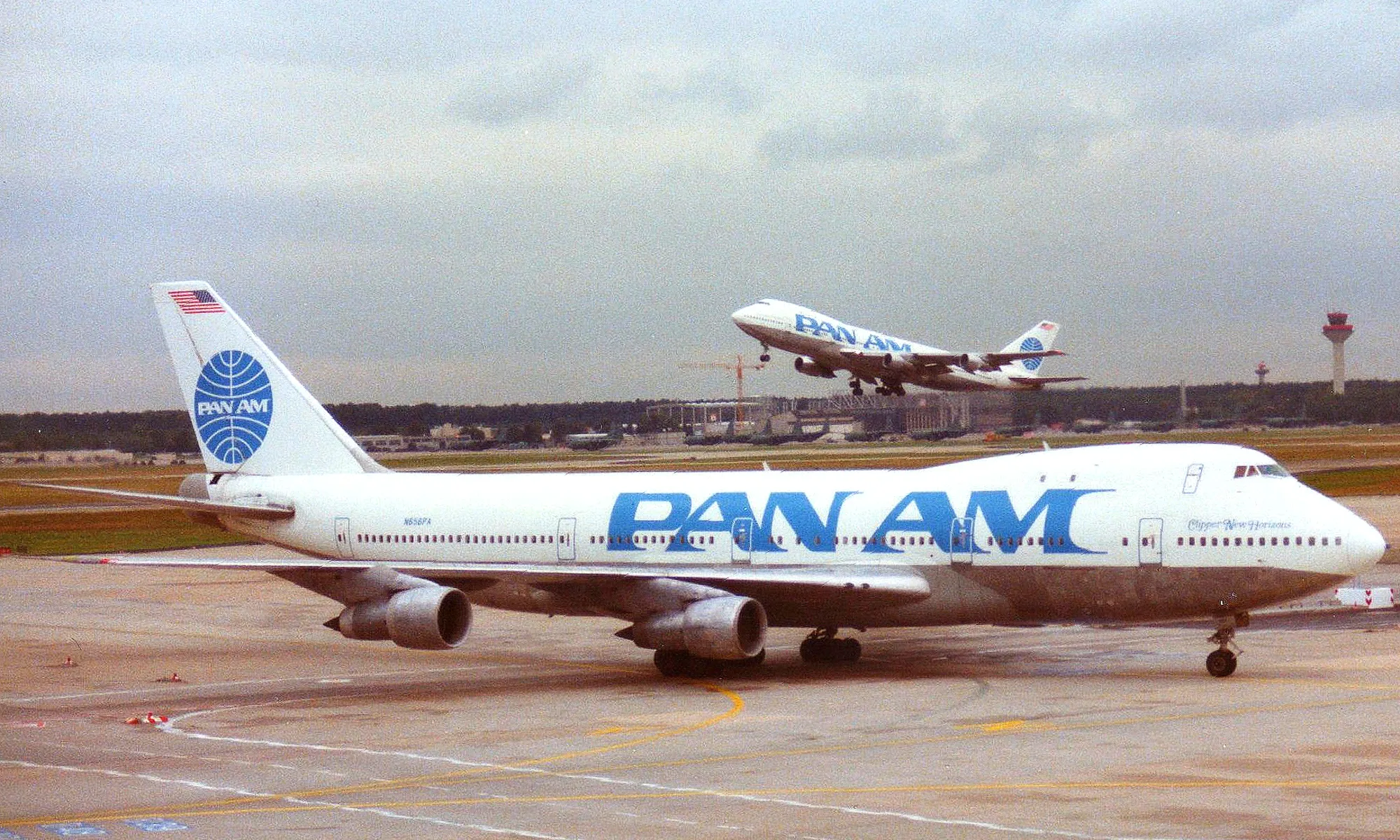 Pan Am Boeing 747 N656PA at Frankfurt, Oct 5, 1989