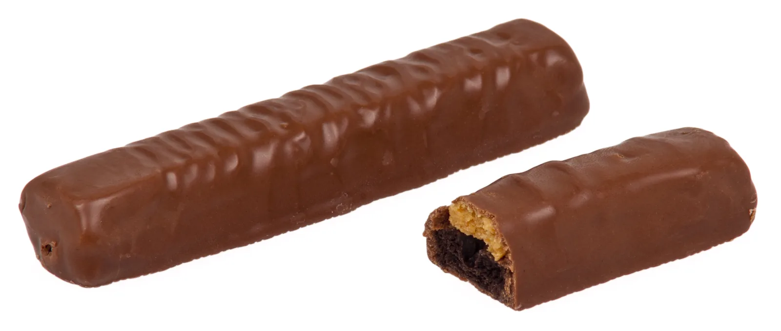 Peanut Butter Twix bar, cut open