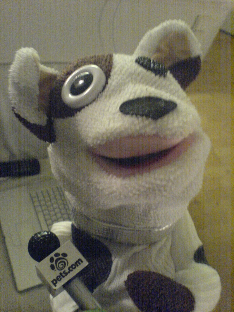 Pets.com sock puppet mascot