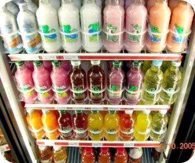 SoBe bottles on a store shelf
