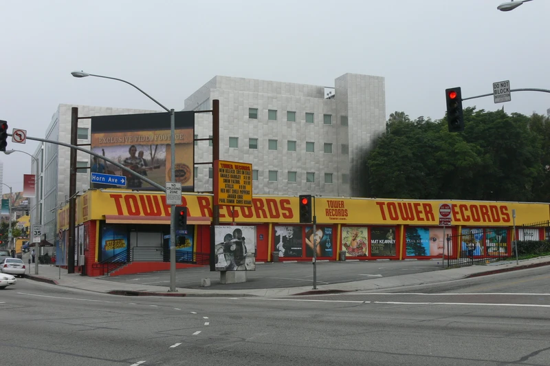 Tower Records Sunset Boulevard store in West Hollywood