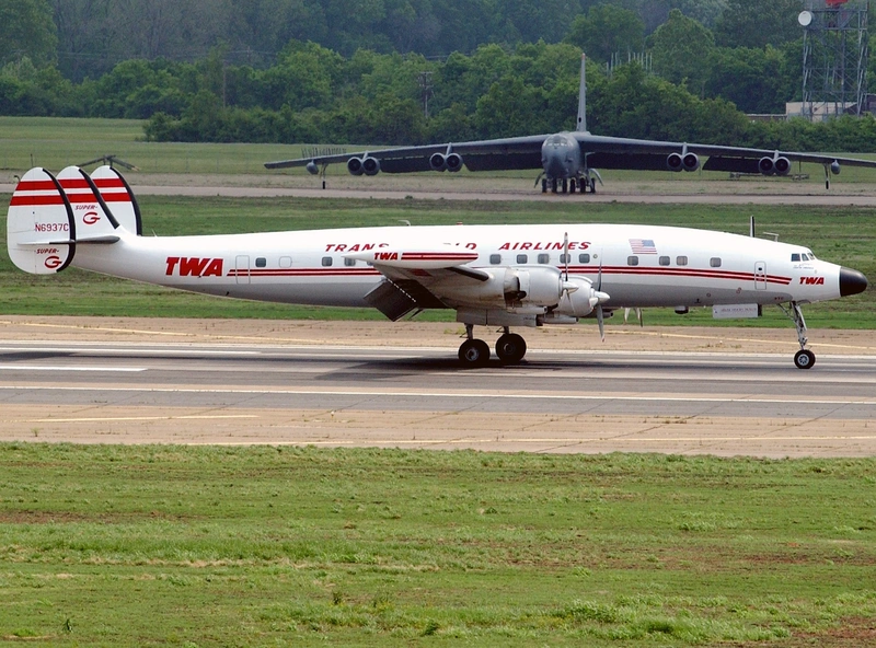 TWA Lockheed L-1049H Constellation aircraft on the tarmac